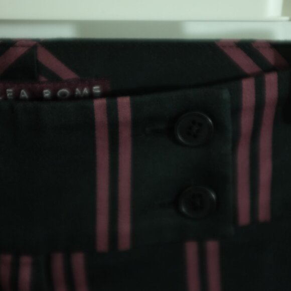 COPY - Lea Rome purple stripe flare pants Slacks Made in France size M - Picture 8 of 8